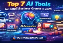 Top 7 AI tools for small business growth in 2026 including chatbots, automation, analytics, and e-commerce solutions